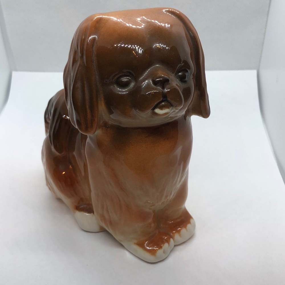 VTG Pekingese Dog Ceramic Figurine